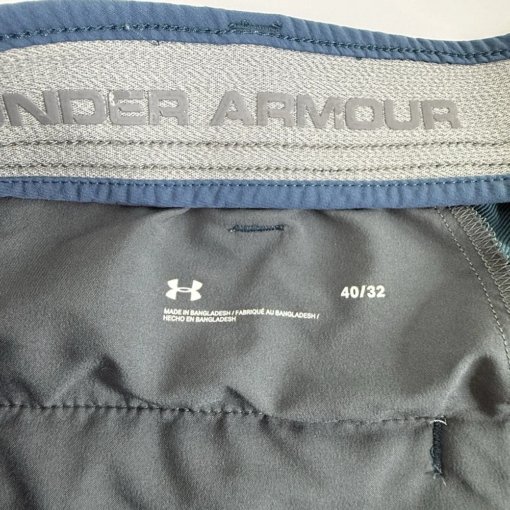 Under Armour UA Mens Match Play Tapered Golf Pants Blue 40x32